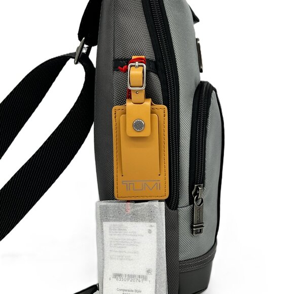 TUMI Fife Slim Sling Bag, Grey/Black - NEW - Picture 6 of 12